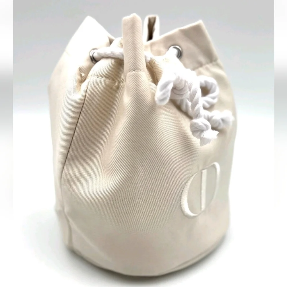 DIOR Cream Mini Bucket Bag with Drawstring, New! - Picture 2 of 5